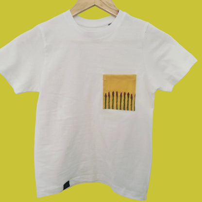 T-shirt baby con taschino fantasia