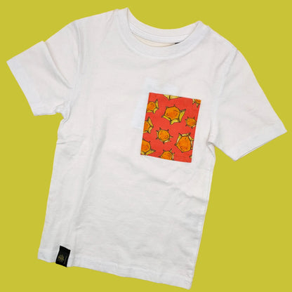 T-shirt baby con taschino fantasia