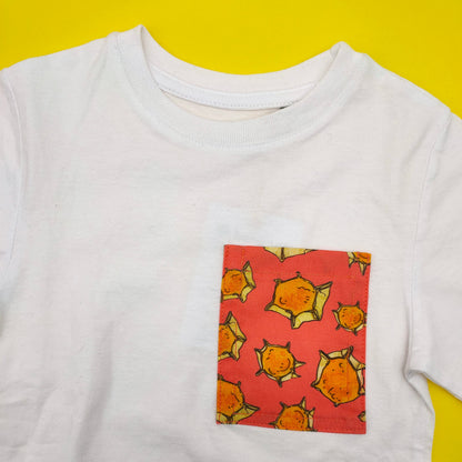 T-shirt baby con taschino fantasia